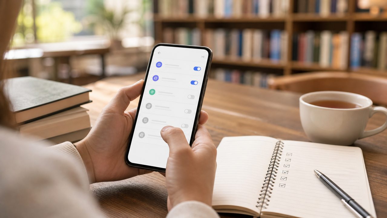 スマートフォンアプリの試作画面をホワイトボードで確認するリアルな開発風景