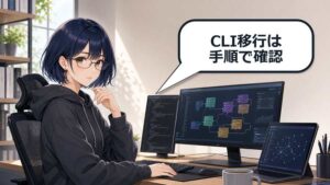 Gemini CLIからAntigravity CLIへ移行する手順を確認するアニメ女性のアイキャッチ画像