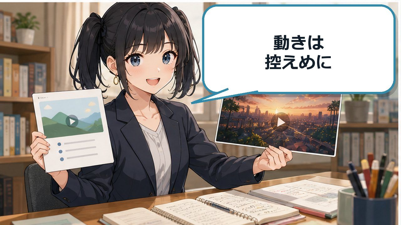 Midjourney動画の動き設定を相談する二人のアニメ女性