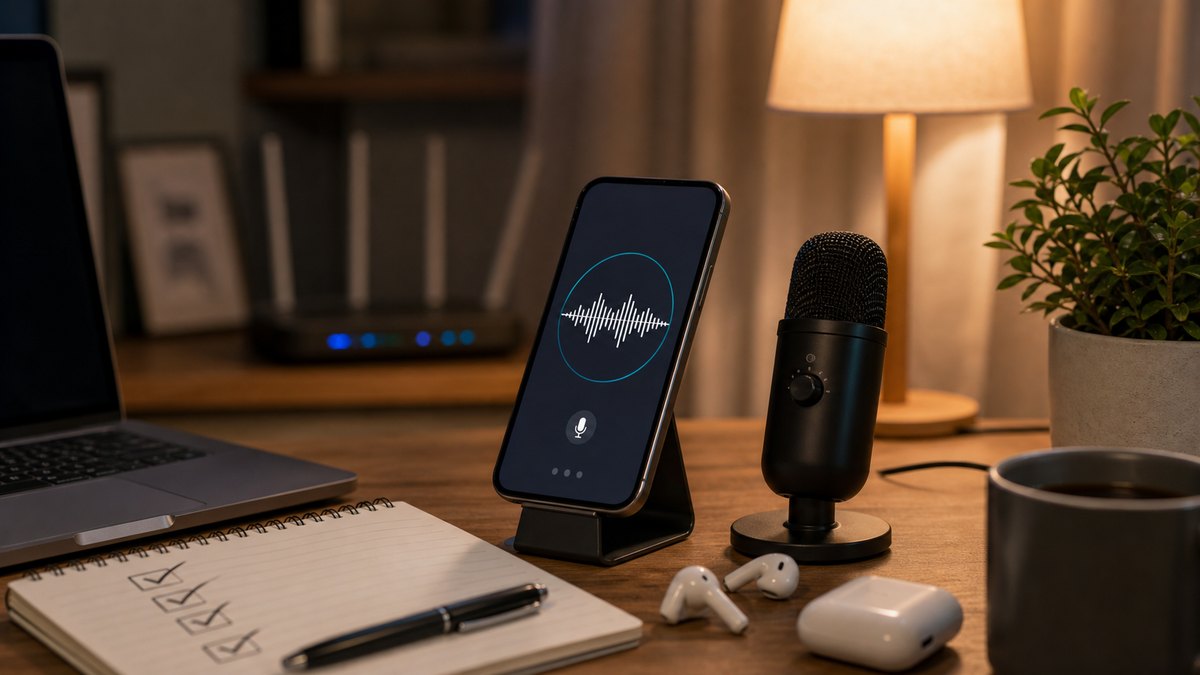 ChatGPT音声会話できない原因を夜のデスクで確認するリアル画像