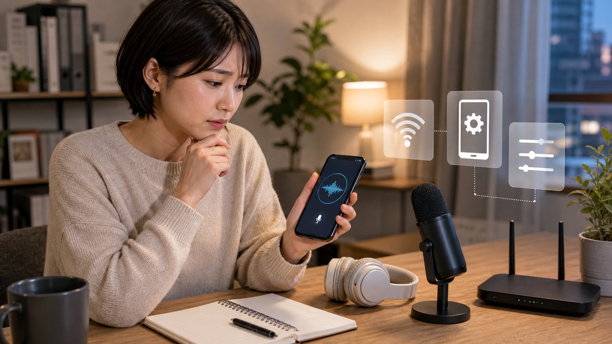 ChatGPT音声会話できない時にマイク権限や通信を確認するリアル画像