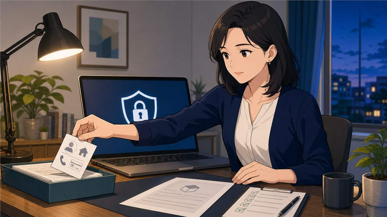 Google AI Studioへ機密情報を入力しないよう確認するアニメ女性