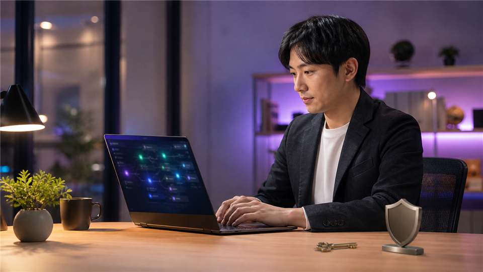 Vaultと権限を確認してAIエージェントを安全に運用する日本人男性