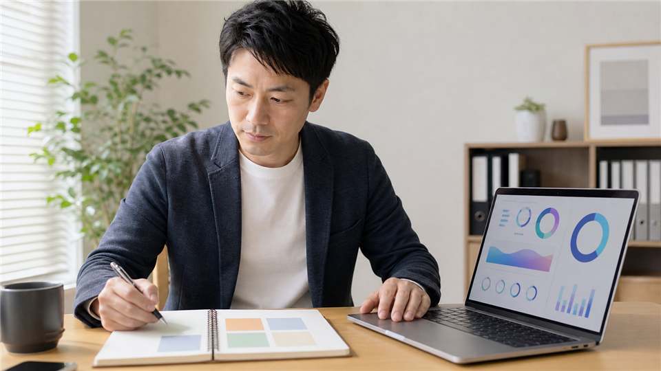 CopilotのAI Credits追加予算と利用状況を確認する日本人男性