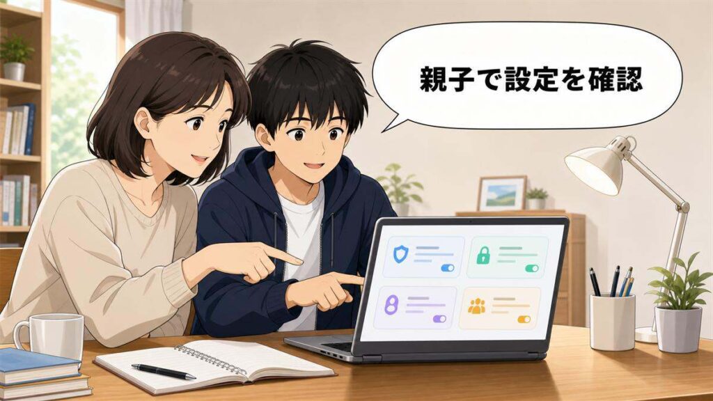 ChatGPT for Teensの保護者設定を確認する親子