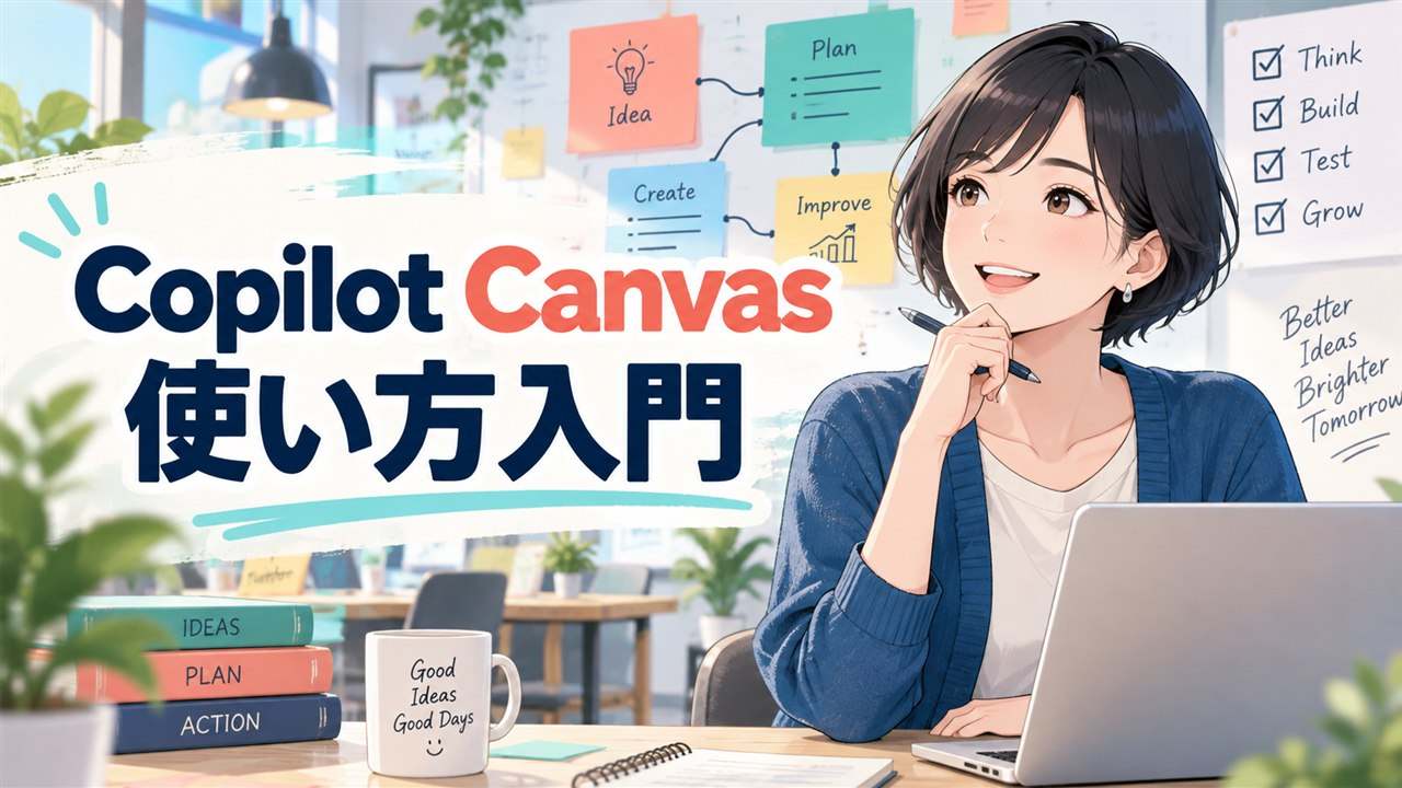 GitHub Copilot Canvasの使い方入門を紹介するアイキャッチ