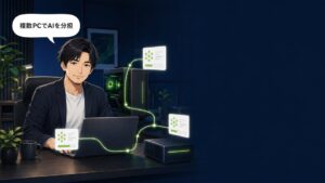 複数PCでAI推論を分担するNVIDIA PAIRの解説イメージ