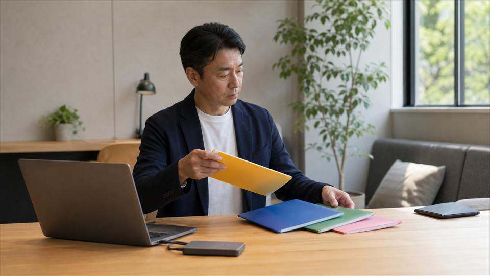 AIに接続するフォルダとアプリ権限を必要最小限に確認する作業風景