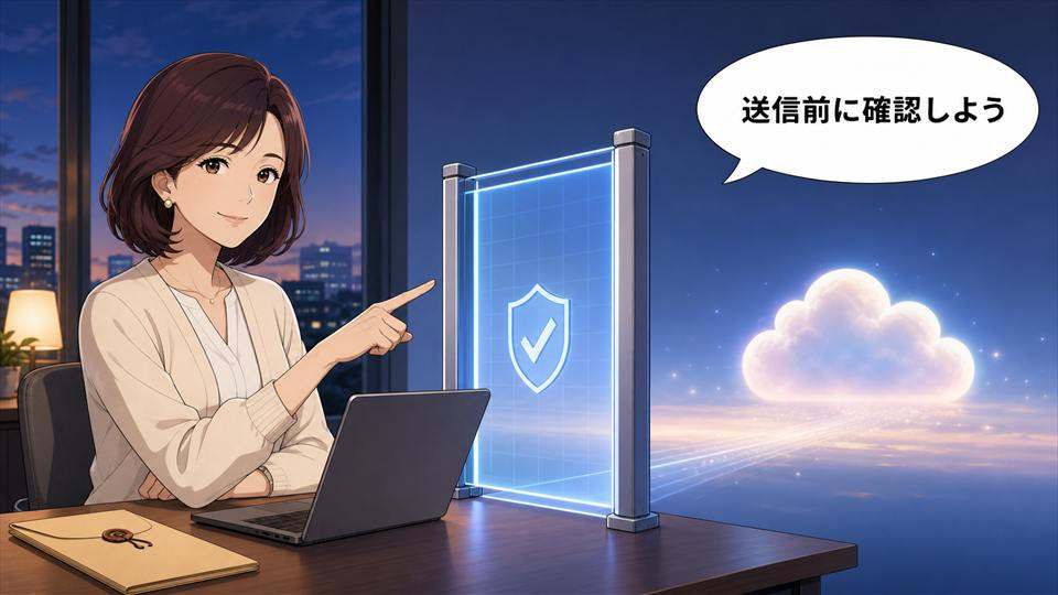 プライバシーゲートでローカルとクラウドの情報境界を確認する場面