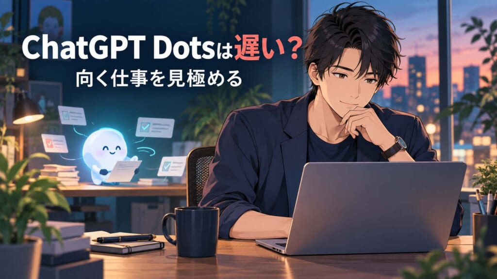 ChatGPT Dotsは遅いのかを考える利用者と非同期で働くAIアシスタント