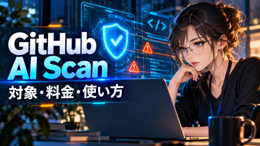 GitHub AI Scanの対象・料金・使い方を解説するアイキャッチ